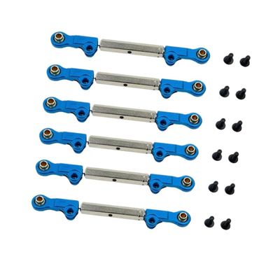 Adjustable Pull Rod Compatible with 1/10 10208 V2 Version Metal Upgrade Remote Control Car(Sky Blue)