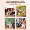 Dioche Portable Karaoke Machine with Double Microphones Clear Stable Sound Mini Karaoke Speaker for Family Parties Outdoor Activities ABS Material view 2