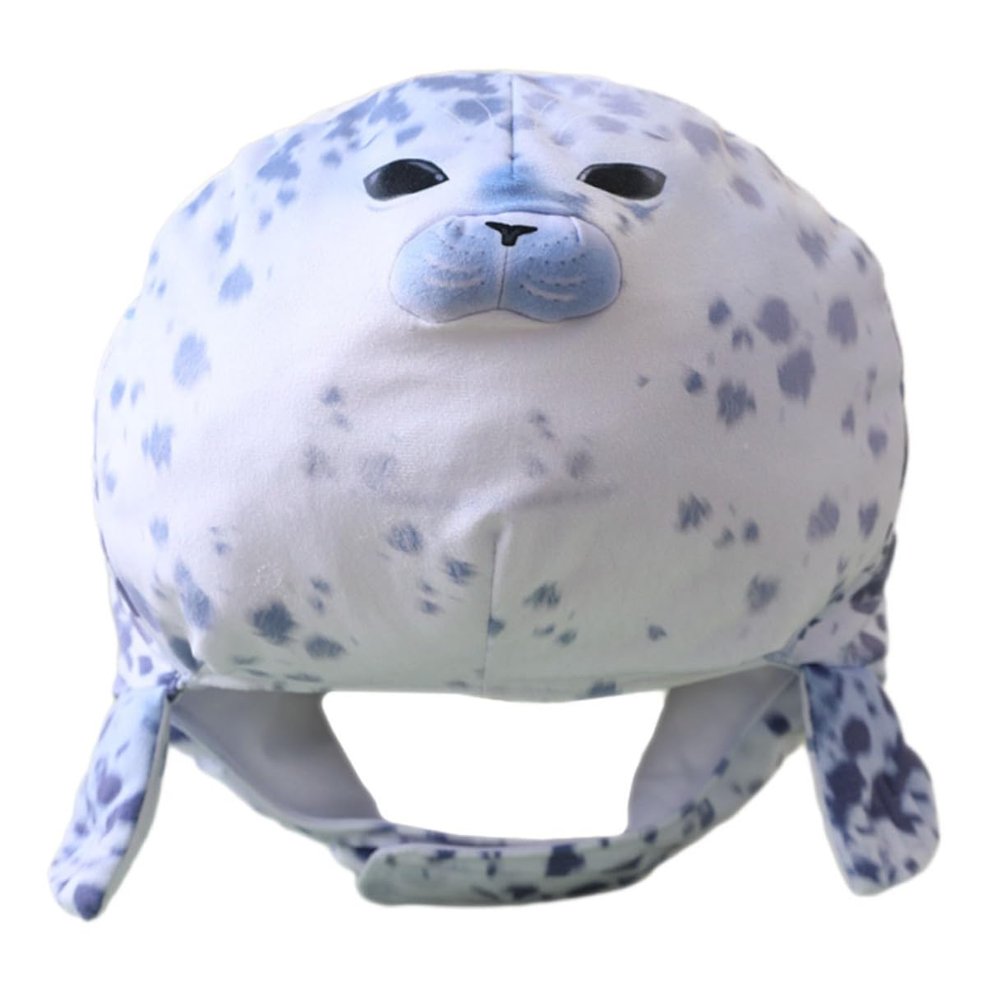 Alasum Funny Plush Seal Hat Costume for Women and, Cute Carnival Photo Prop Novelty Headgear for Festival Cosplay and Party Dress-Up