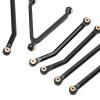 1/24 RC Car Chassis Link Rod, Aluminum Alloy Pull Rods for LWB 133.7mm Axial SCX24, High Accuracy Wear Resistant Chassis Links Set with 7 Accessories, Ideal Replacement for RC Car (Black) view 4