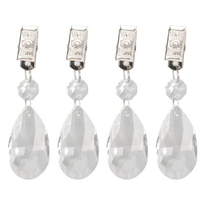Brrnoo Crystal Tablecloth Weights Metal Kit Water Drop Prisms Pendant Decoration Outdoor Picnic Family Dinner