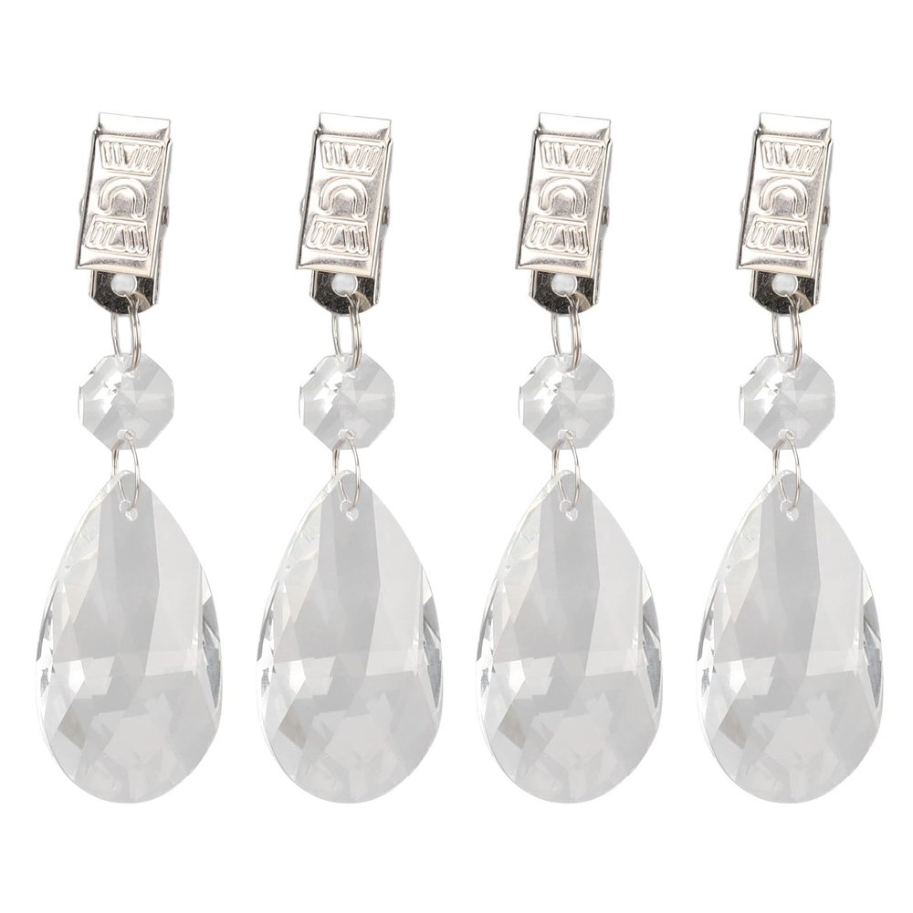 Brrnoo Crystal Tablecloth Weights Metal Kit Water Drop Prisms Pendant Decoration Outdoor Picnic Family Dinner