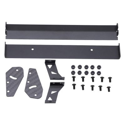Aluminium Alloy Rear Wing Tail Spoiler Wing, RC Car Rear Wing, Double Layer Design for Improved Handling, Aerodynamic Adjustable Angle Spoiler for 1/10 RC On Road Racing Drift Car,