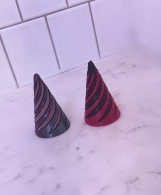 3D Printed Spiral Cone Fidget Toys, Colorful Interlocking Puzzle Toys, Twisted Design, Sensory Desk Toys for Stress Relief and Focus