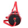 Girls Ballet Dancing Handbag, Child Ballerina Dance Bag, Sequined Shoulder Bag with Adjustable Strap, Large Capacity Ballet Duffle Bag for Kids, Perfect for Dance Class and Practic (black short yarn) view 2