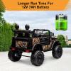 12V Electric Truck for Kids, Ride-on Car with Remote Control, Spring Suspension, LED Lights, 3-Speed Modes and Musical Toy Car for Children view 2