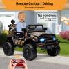 12V Electric Truck for Kids, Ride-on Car with Remote Control, Spring Suspension, LED Lights, 3-Speed Modes and Musical Toy Car for Children view 3