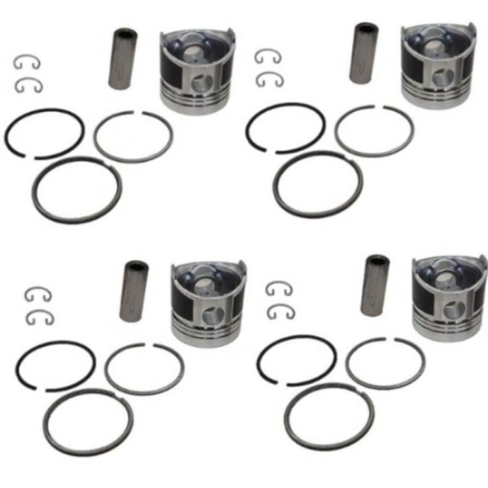 Piston Kits and Rings Set 85mm 8-98068-158-1 8-98068-158-2 Fits 4LE2 Engine Pack of 4