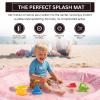2-in-1 Kids, Baby & Infants Beach Pool & Waterproof Picnic Blanket - Large 6.5' Portable Paddling, Pool & Play Mat & Waterproof Carrying Bag, Outdoor Summer Gear, Toddle, Child & Kid, Coral Pink Peony view 3