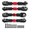 For 4-TEC For Mustang 4Pcs Adjustable Alloy Turnbuckles Remote Control Drift Car Upgrade Parts Accessories Models(Blue) view 3