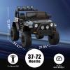 12V Kids Electric Vehicle Toy Ride On Truck Car with Parent Remote Control for Toddlers, Seat Harness, 4-Wheel Spring Suspension, LED Lighting, Built-in Music Player & USB Port, Black view 2