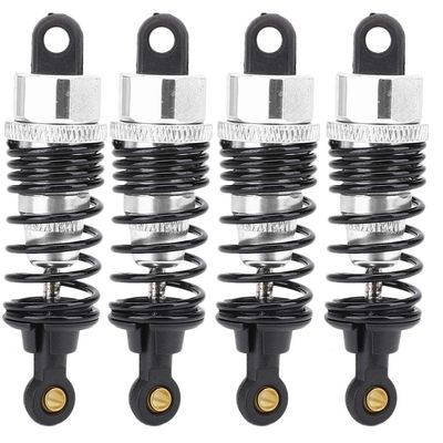 4Pcs Aluminium Shock Absorber 102004 for HSP 1:10 RC Flat Car RC Parts Accessories (Silver)