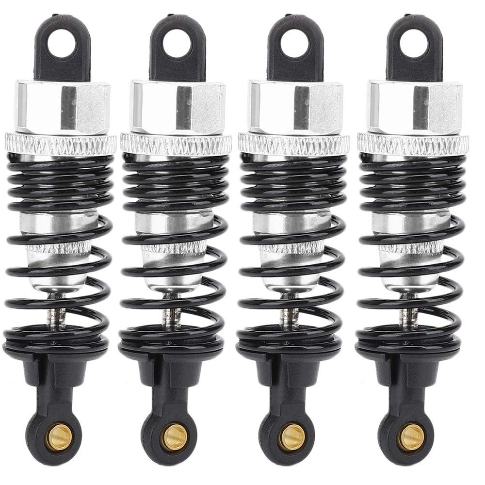 4Pcs Aluminium Shock Absorber 102004 for HSP 1:10 RC Flat Car RC Parts Accessories (Silver)