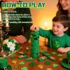 ERTIUANIO St. Patrick's Day Wooden Blocks Stacking Game for Adult & Teen, Irish-Themed Tumbling Tower and Balance Stacking Board Game with Storage Bag for Family Party, Indoor, Outdoor, Holiday Gifts view 3