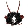 AWJUWHBJ Handmade Horn Headbands Girl Witch Headwear Dark Lace Fursuit Masquerades Halloween Witch Party Devil Headbands view 1