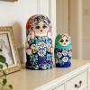 Russian Nesting Dolls, with Stackable Design, 7 Pieces, Decorative Stacking Dolls, Traditional Russian Wooden Toys, Hand-Painted Art, for Kids, Teens, Adults view 3