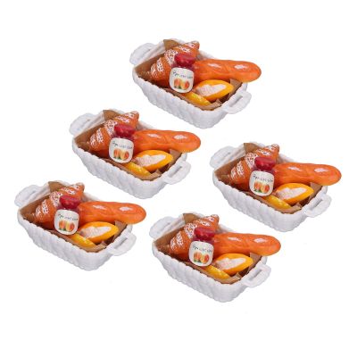ariarly Mini Food Toys, Dollhouse Miniatures Food Simulation Ketchup Bottle Bread, Plastic Model Toy for 1:12 Scale Dollhouse with Role Play Scenario Simulations