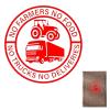 Farmer Truck Transport Stickers, 5.51in No Farmers No Food No Trucks No Deliveries Farmers' Trucks Deliver Stickers (Red) view 1