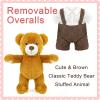 14.5 Inch Cute Boy Teddy Bear Plush Toy - Soft Easter Teddy Stuffed Animal Bear with Shirt & Brown Overalls, Bear Plush Animal Doll for Kids, Family, Babiesm, Boys & Girls Birthday Easter Gift(Dad) view 2