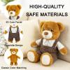 14.5 Inch Cute Boy Teddy Bear Plush Toy - Soft Easter Teddy Stuffed Animal Bear with Shirt & Brown Overalls, Bear Plush Animal Doll for Kids, Family, Babiesm, Boys & Girls Birthday Easter Gift(Dad) view 4