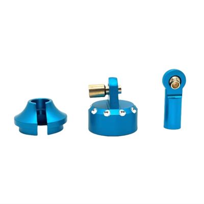 DIQYRS RC Repair Parts Compatible with MJX for Hyper Go 1/7 RC Car Upgrade Modification Replacement Parts Accessories Metal Shock Caps 7303(Blue)