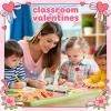 24 Packs Kids Valentines Day Gifts for School, Straw Covers Cap with Valentines Cards for Kids Classroom Must Haves Gift, Stanley Cups Accessories Valentines Day Cards Party Favors Classroom Exchange view 2