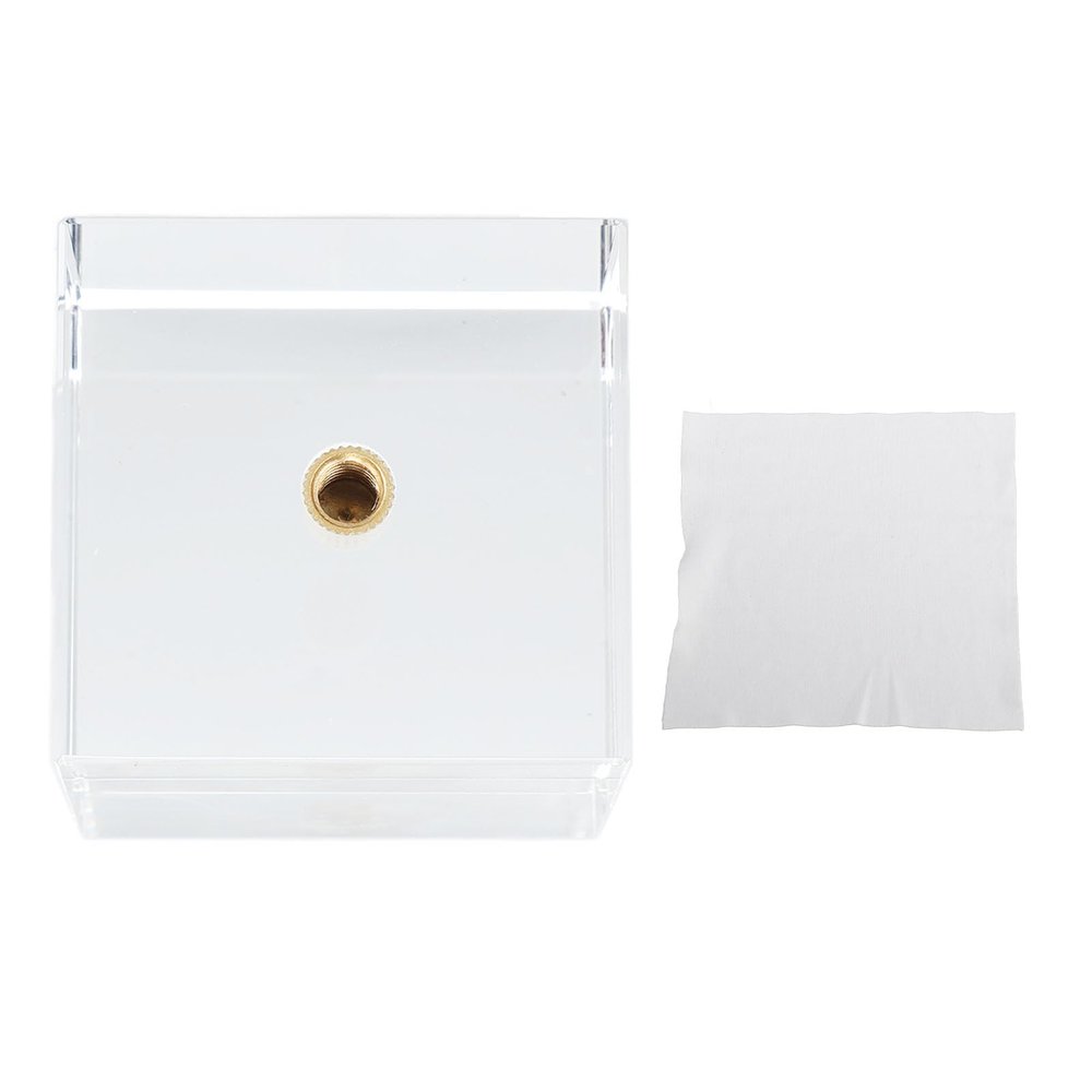 50mm Glass Cube Prism, Magic Photography Prism for Kids Science Experiments, Sun Catcher with 1/4 Inch Threaded Hole, Clear Transparent Glass Cube for Office Desktop Decor and PHYS