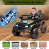 12V Electric Truck for Kids, Ride-on Car with Remote Control, Spring Suspension, LED Lights, 3-Speed Modes and Musical Toy Car for Children view 4