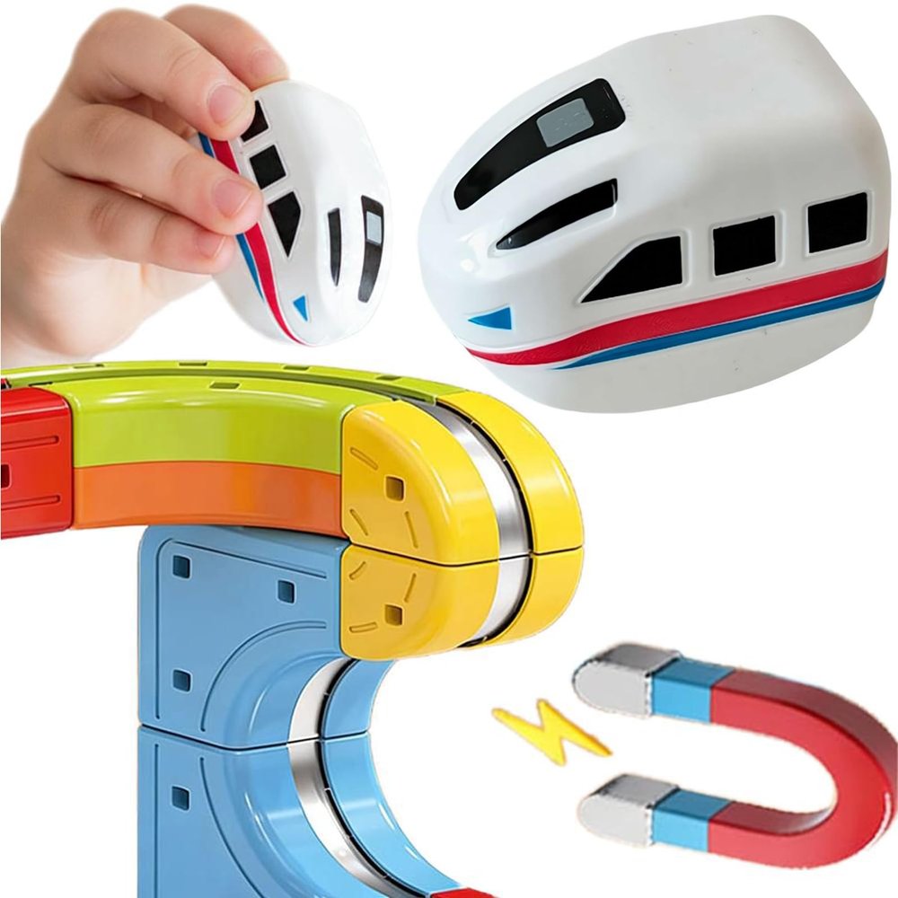 1 Pack Replacement Electric Train Cars,Replacement Magnetic Electric Train Cars for klick Rail, USB Rechargeable Add-On Compatible for KlickRail ElectricTrain Set Tracks, Cannot Operate Alone