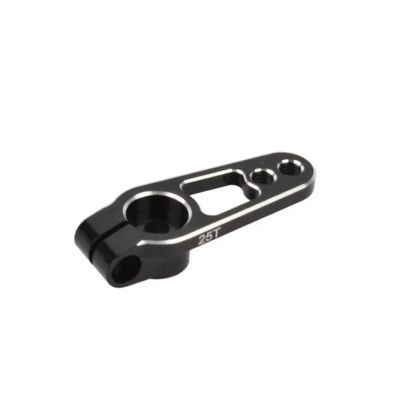 1PCS 25T Servo Arm for RC Car 7075 Aluminum Alloy Large Torque Servo Horn Fit for Crawler Truck confident(Black)