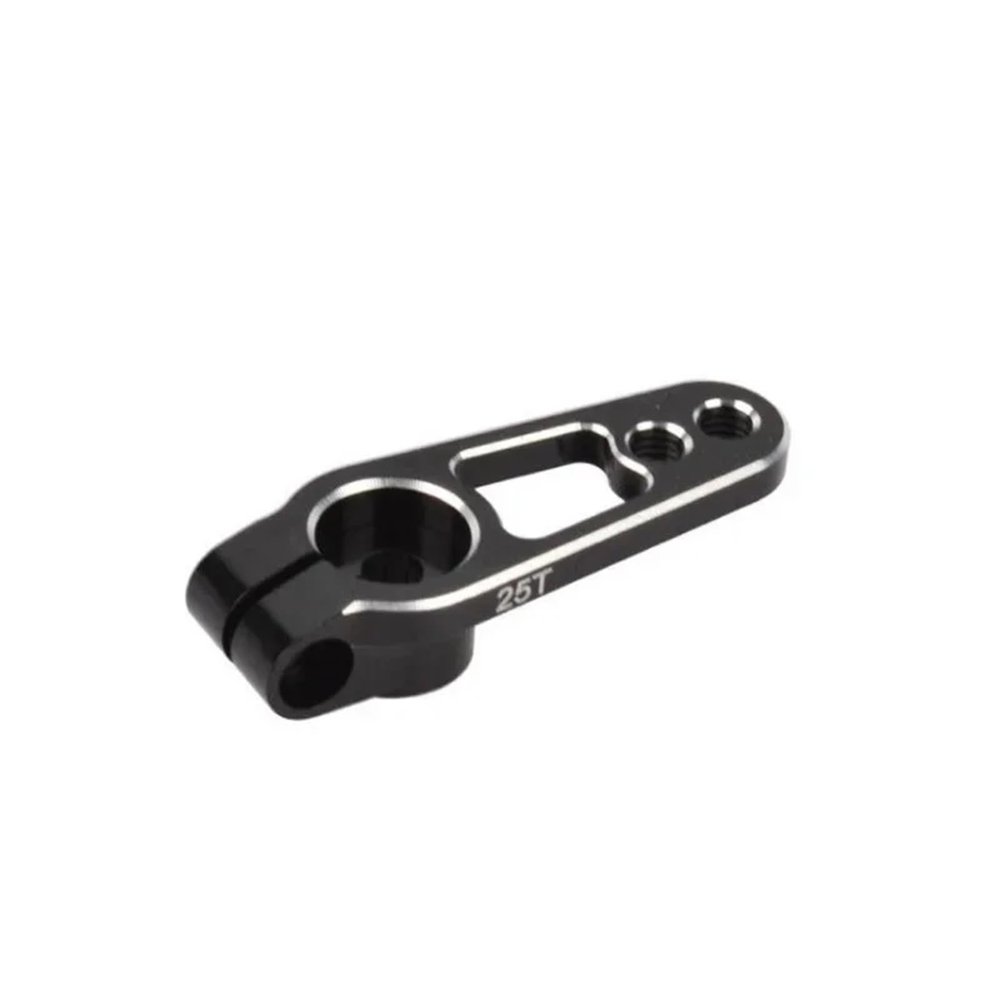 1PCS 25T Servo Arm for RC Car 7075 Aluminum Alloy Large Torque Servo Horn Fit for Crawler Truck confident(Black)