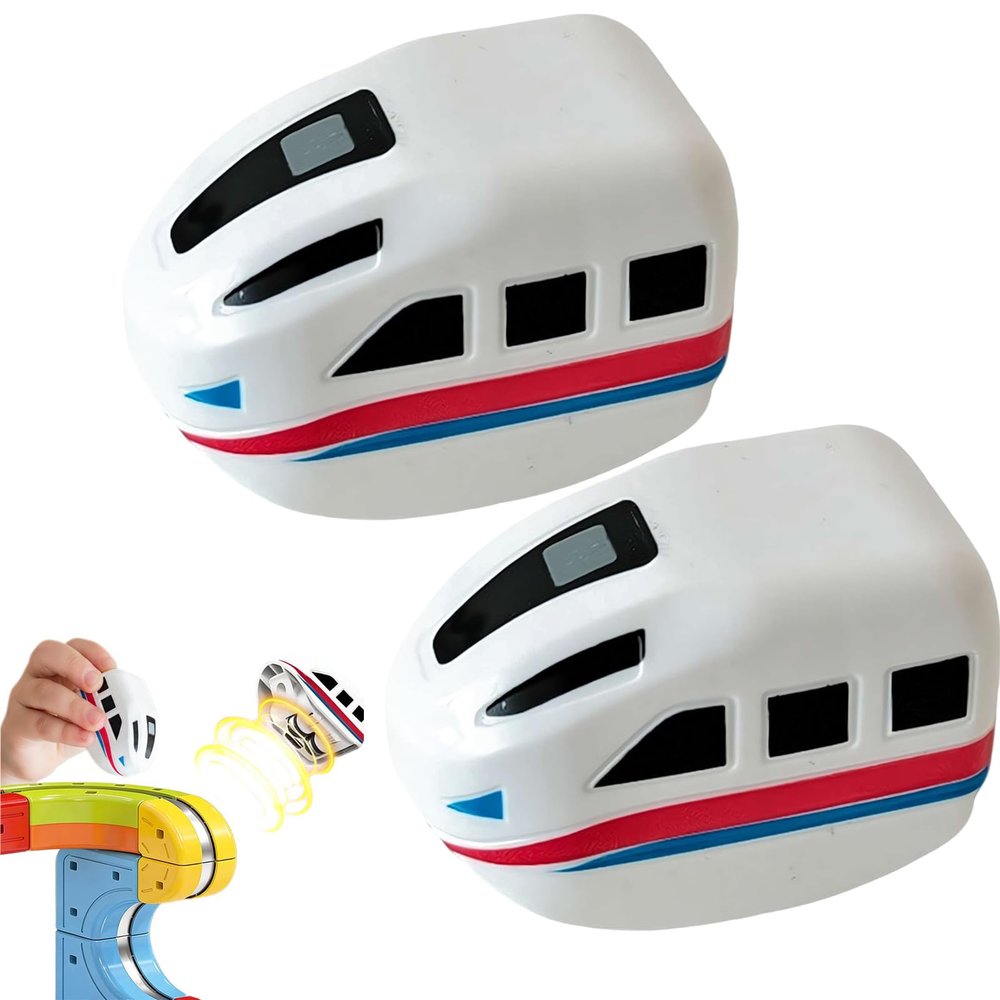 2 Pack Replacement Electric Train Cars,Replacement Magnetic Electric Train Cars for klick Rail, USB Rechargeable Add-On Compatible for KlickRail ElectricTrain Set Tracks, Cannot Operate Alone