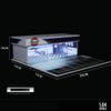 1/64 Scale Parking Garage Diorama with LED Lights, Garage Scene Display Case for 1/64 Cars Model, Custom Shop Car Parking Lot Collection Storage Box, Ornament Gift view 2