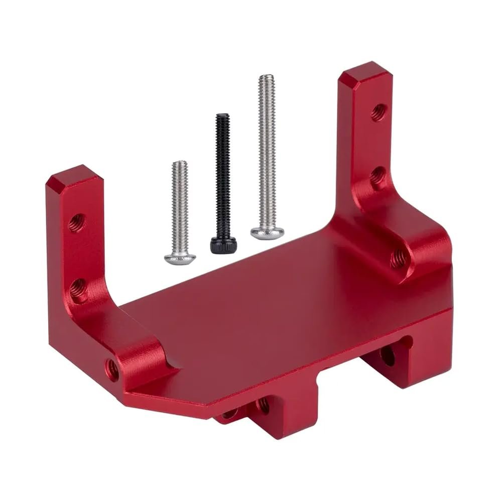 Aluminium 4-Link Suspension Portal Axle Servo Mount Compatible with 1 10 Scale RC Car Models Aftermarket Replacement(Red)
