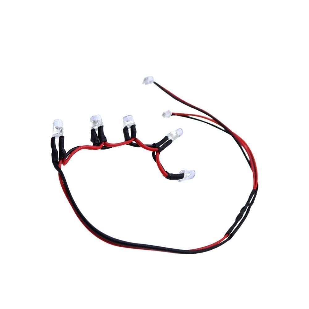 Compatible with FMS K5 1 24 RC Crawler Car Serial Connection LED Light Decoration Parts Aftermarket Replacement(5 LED Light)
