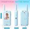 Video Walkie Talkies for Kids,Dual Camera 2-Pack Rechargeable Video Intercom Long Range Walkie Talkies,Voice Chat&Photo,Gifts for Age 3-12 Boys Girls Indoor Outdoor Games,Camping (Blue + Pink) view 3