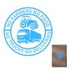 Farmer Truck Transport Stickers, 5.51in No Farmers No Food No Trucks No Deliveries Farmers' Trucks Deliver Stickers (Blue) view 1