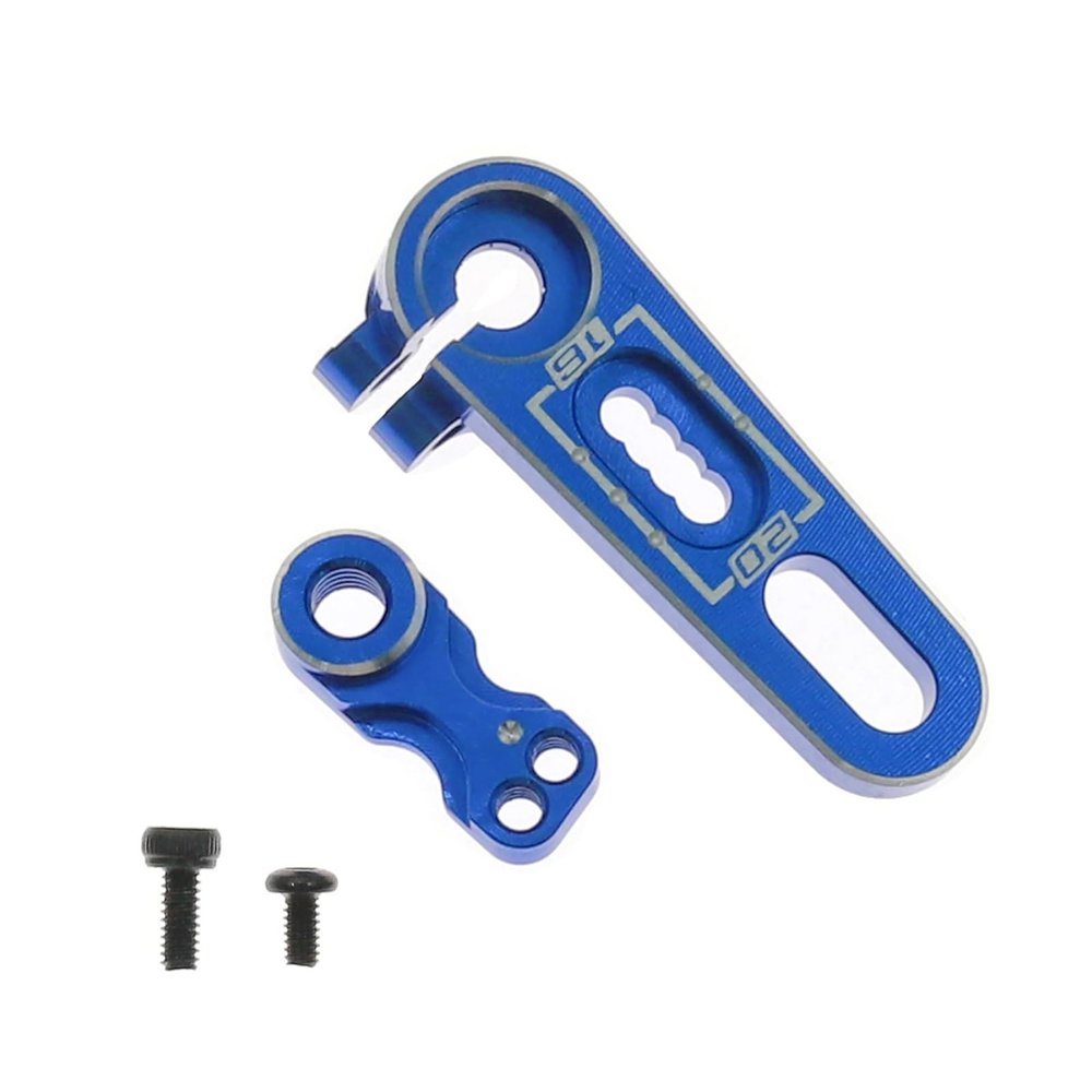 Aluminum 25T Servo Arm 15.5-20mm Adjustable RC Car for SCX10 for TRX4 Crawler Airplane confident(Blue)