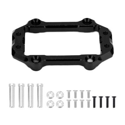Aluminum Alloy Steering Servo Mount Bracket Stable Fix Improve Performance RC Cars Arrma Kraton 1/8 (Black)