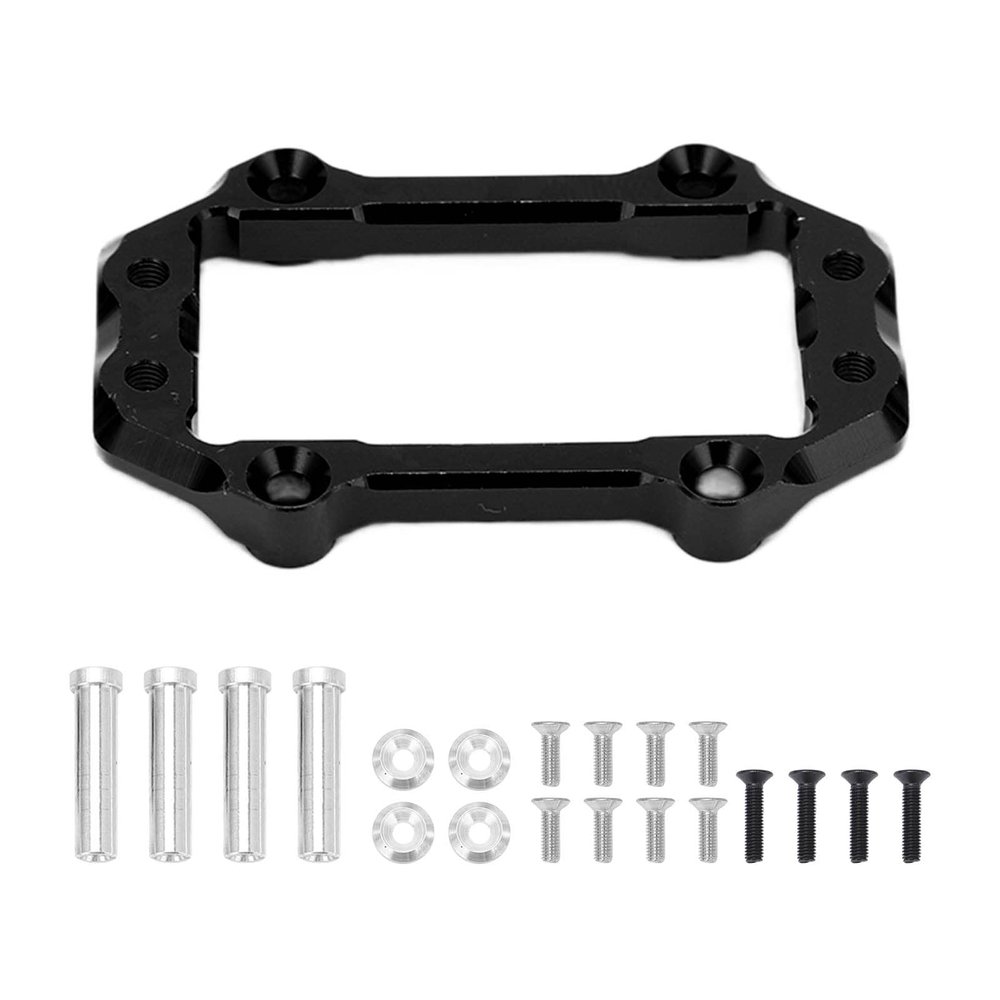 Aluminum Alloy Steering Servo Mount Bracket Stable Fix Improve Performance RC Cars Arrma Kraton 1/8 (Black)