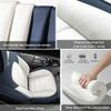 VIUDMEK Car Seat Covers for Spark,for Chevrolet Spark 2013-2022,Waterproof Leather Seat Covers,Compatible Airbag,Front Set Comfort Car Seat Protectors for Most Cars(Pillows,Gray&White) view 2