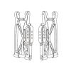 For MJX For Hyper Go 10208 V2 1/10 Modified Accessories Differential Shock Absorber Tire Bumper Gear For Swing Arm Link RC Car Spare Parts Models(10250B) view 1