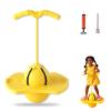 Balance Jumping Ball with Handle, Includes Air Pump, Jumping Toy, Anti-Slip Bounce Board for Indoor Outdoor Use, Low Noise Pogo Stick Alternative for Beginners and Adults (Yellow) view 1