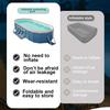 1.8M PVC Folding Pool (Not Inflatable) Bathes and Cools in Summer Blue-Gray Outdoor Swimming Pool Suitable for Outdoor Patio Beach Garden Summer Refresh view 4