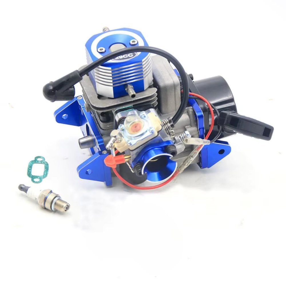 SAMNACXK RC Car Parts Compatible with Racing Boat VS ZENOAH G290PUM RC Car Upgrade Parts Accessories 29cc 2-Stroke Petrol Marine Gas Engine(Blue)