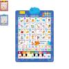 Bilingual Talking Wall Chart for Kids,English & Spanish Learning Poster ,Electronic Alphabet Wall Chart,with Song,Alphabet, Numbers,Animal Words & Piano Keys,for Toddlers Preschool Ages 3+ (Blue) view 1