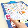 Bilingual Talking Wall Chart for Kids,English & Spanish Learning Poster ,Electronic Alphabet Wall Chart,with Song,Alphabet, Numbers,Animal Words & Piano Keys,for Toddlers Preschool Ages 3+ (Blue) view 3
