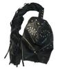 ACBYRUD Latex Rubber Hood with Transparent Eye Lens and Rivet Decoration Cosplay Halloween (XS) view 2