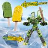 ZECHANGCE Ice Cream Transforming Toy, 2 in 1 Popsicle Robot Action Figure for Kids & Adults Deformation Toys for Boys Girls Party Favors Gift view 2