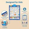 Bilingual Talking Wall Chart for Kids, English and Spanish Wall Chart for Kids, Talking English Learning Board for Children 3+ (Red) view 4